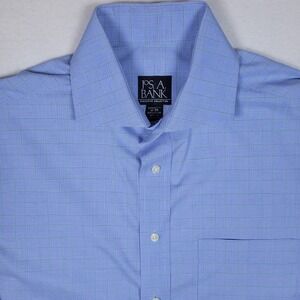 Jos A Banks Men's Executive Collection, Tailored‎ Fit 16-35 Blue & Green Check